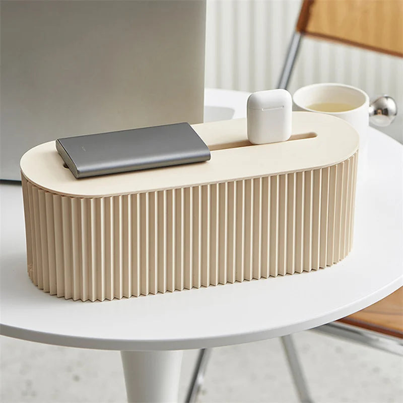 Cable Box Organizer With Cover - Power Cables Management
