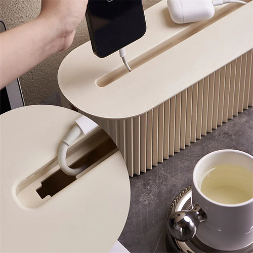 Cable Box Organizer With Cover - Power Cables Management